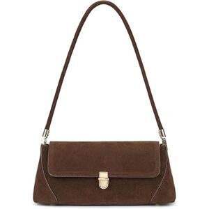 Women Suede Coffee Imported Vintage Retro Classic Cute Hobo Tote Clutch Bag